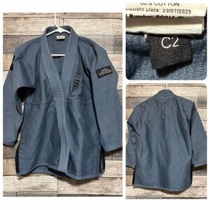 Elite Sports Gi BJJ Ju Jitsu MMA Size C2 Youth Blue Gray